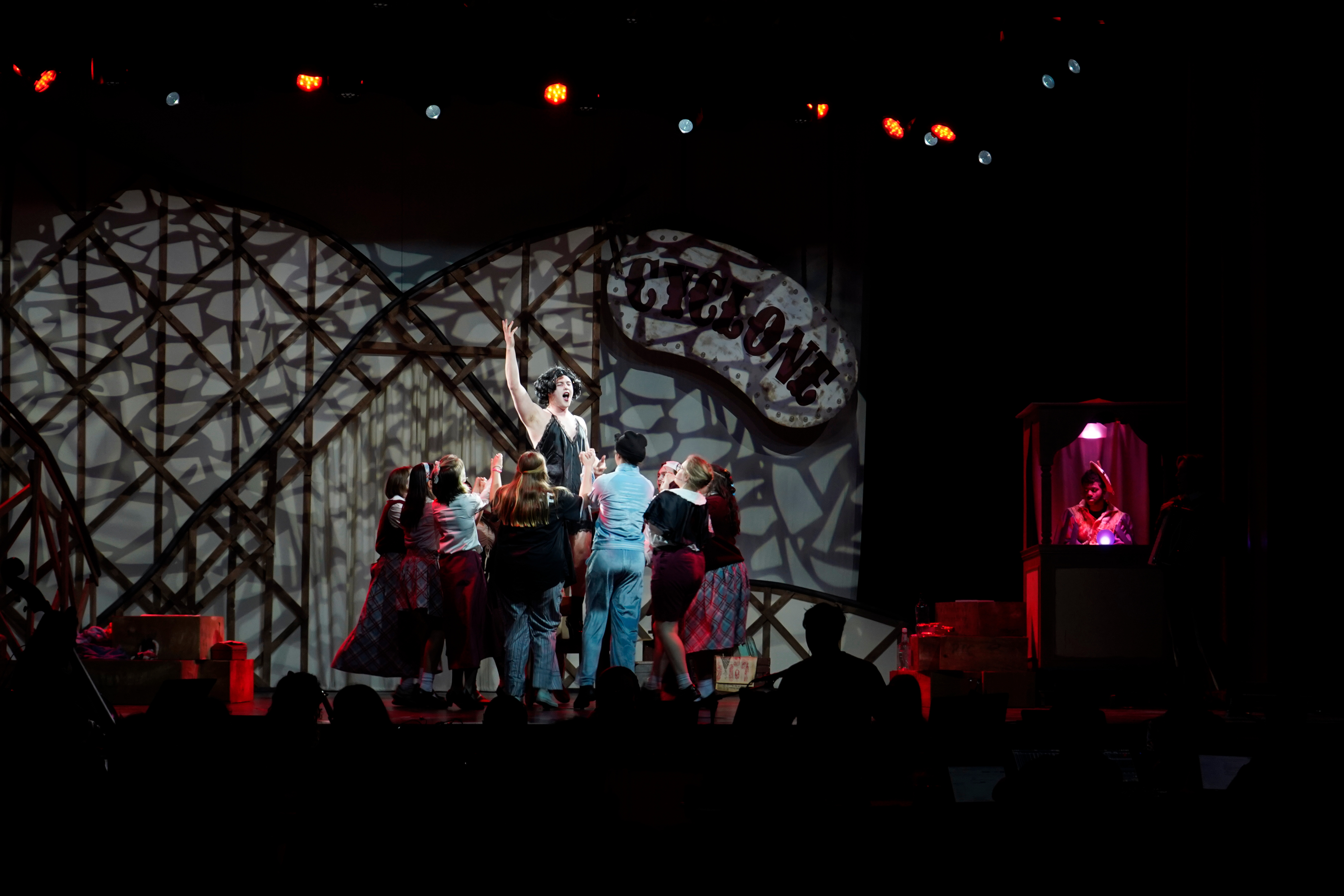 A photo of a scene from Ride the Cyclone