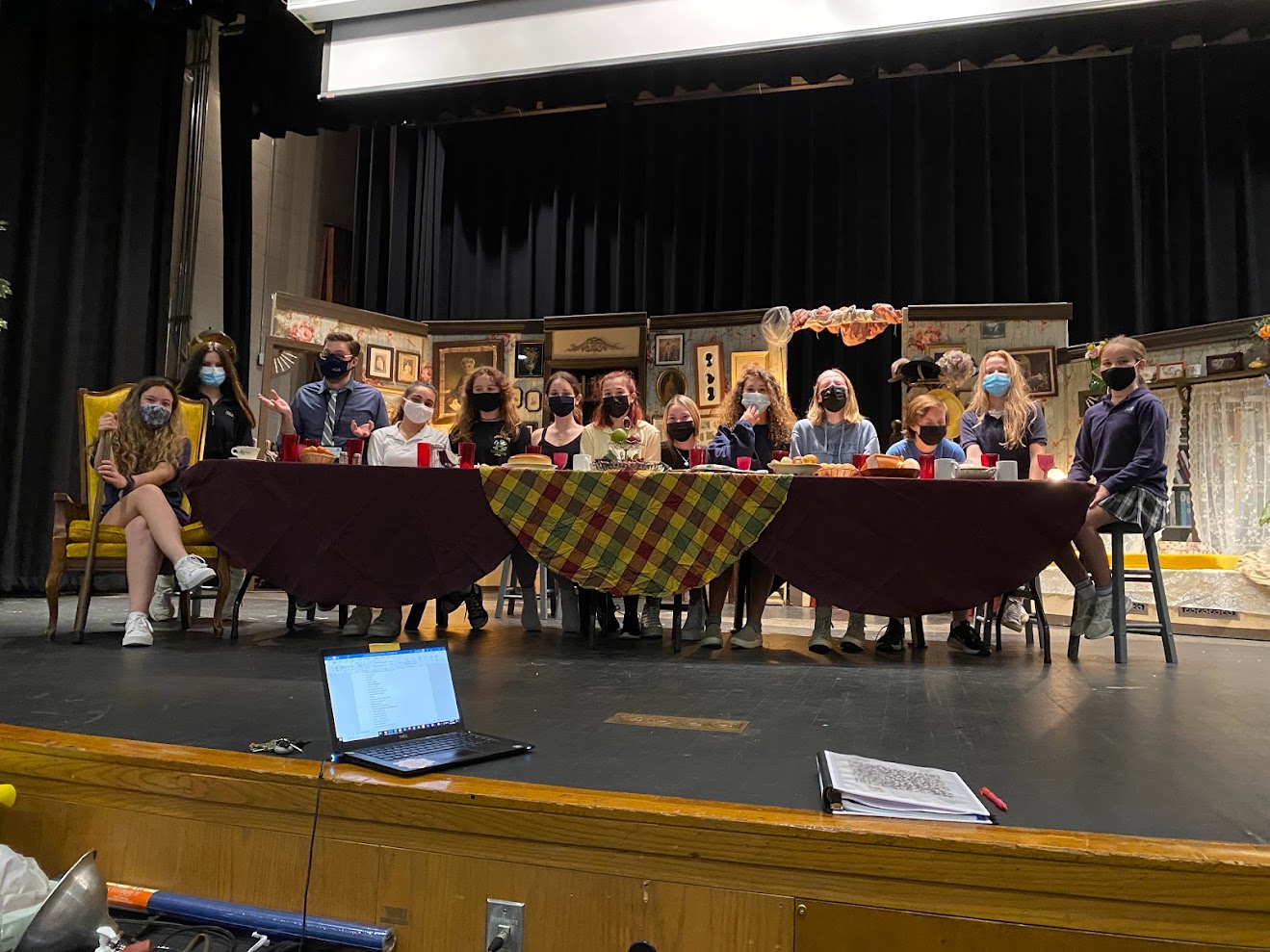 An image of a rehearsal from You Can't Take it With You